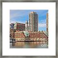 Boston Waterfront Skyline And Rowes Wharf I Framed Print