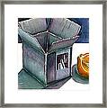 Box With Orange Framed Print