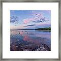 Branch Lake Mirror Sunset Framed Print