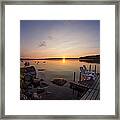 Branch Lake Sunrise In Maine Framed Print