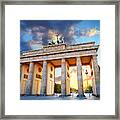 Brandenburg Gate And The Tv Tower In Berlin Framed Print