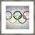 Brick Wall Olympic Movement Framed Print