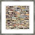 Brick Wall With History Framed Print