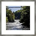 Bridge Over Foaming Falls Framed Print