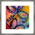 Bright Abstract Flowers Framed Print