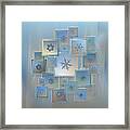Snowflake Collage - Bright Crystals 2012-2014 Framed Print