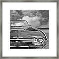 Bright Eyes - Sixties T- Bird Vertical Black And White Framed Print