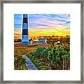 Bright Sunset At Bodie - Outer Banks Ii Framed Print