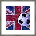 British Flag And Soccer Ball Framed Print