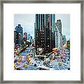 Broadway And Central Park West Elevated Framed Print