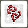Broken Heart Mosaic Framed Print