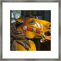 Bronze Carrousel Horse Framed Print