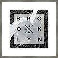 Brooklyn Square Bw Framed Print