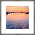 Brooks Bridge Sunset Framed Print