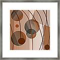 Brown Geometric Framed Print