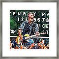 Bruce Springsteen At Fenway Park Framed Print