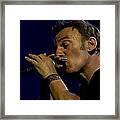 Bruce Springsteen Performing The River At Glastonbury In 2009 - 2 Framed Print