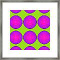 Bubbles Lime Purple Poster Framed Print