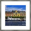 Buildings And Boats Framed Print