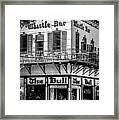 Bull And Whistle Key West - Black And White Framed Print