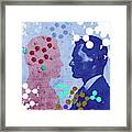 Businessmen Face To Face With Connected Framed Print