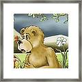 Butterfly With Bear Framed Print