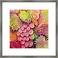 Butterfly With Grapes Framed Print