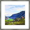 Cabin In The Valley Framed Print