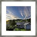 Cabins At Dawn Framed Print