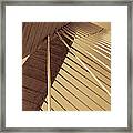 Cable Bridge Geometric Abstract In Sepia Framed Print