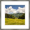 Cades Cove Great Smoky Mountains National Park - Gold And Blue Framed Print