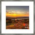 Cadillac Mountain Sunset Acadia National Park Bar Harbor Maine Framed Print