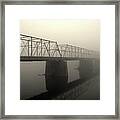 Calhoun Street Bridge In Fog Framed Print