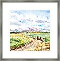 Californian Landscape Saint Johns Ranch Of Mountain Shasta County Framed Print