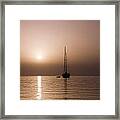 Calm Sea And Quiet Voyage Framed Print