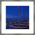 Camden Harbor Maine At 4am Framed Print