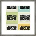 Camera Grid Poster Framed Print