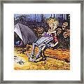 Camping In The Night Framed Print