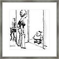 Can Johnny Come Out And Eat? Framed Print