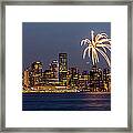 Canada Day Fireworks, Vancouver 2013 Framed Print