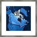 Canada Topographic Map Framed Print