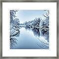 Canal In Winter Framed Print