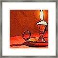 Candle Lamp Framed Print