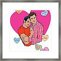 Candy Hearts Framed Print