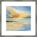 Cape Cod Sunset Seascape Painting Framed Print