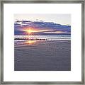 Cape May Point Winter Sunset Framed Print