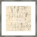 Capital Detail Drawing Framed Print