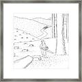 Caption Contest. A Lumberjack Stands In A Forest Framed Print