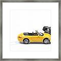 Car Crash Between Sportscar And Sedan Framed Print