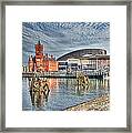 Cardiff Bay Textured Framed Print